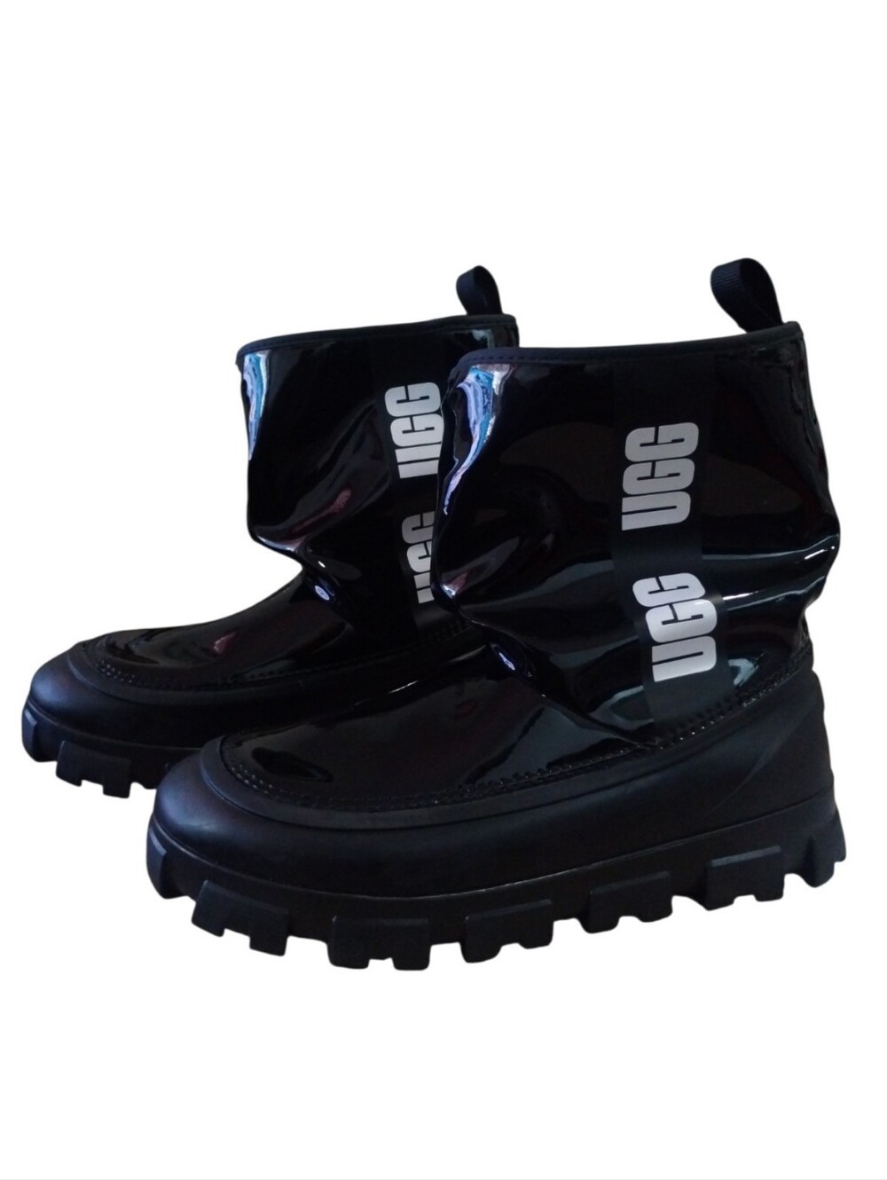 UGG Classic Brellah Mini Boot In Black Women's 10 Waterproof Snow Lug Soles